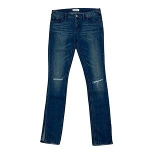 Free People Mid Rise Split Hem Skinny Jeans 27